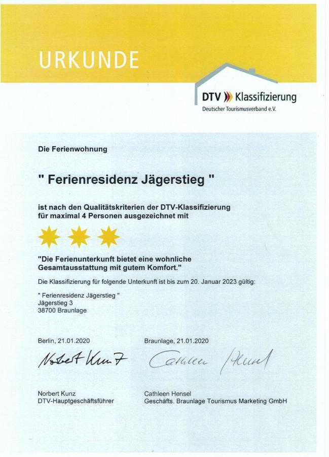 Ferienresidenz Jaegerstieg / Fewo Kruse Braunlage Eksteriør billede